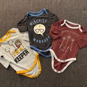Set of 3 Harry Potter onesies